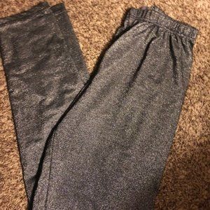Hint of Sparkle Black Silver Leggings